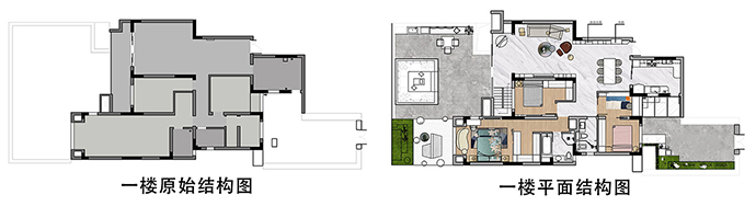 成都大晶裝飾公司256㎡現(xiàn)代別墅裝修戶型圖 鬧中取靜獨(dú)風(fēng)雅