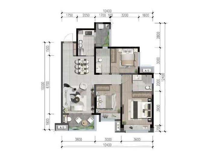 華潤(rùn)理想之城 113㎡戶型圖